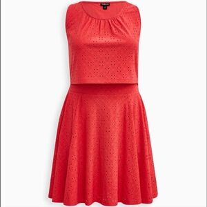 Torrid Tank & Skater Skirt Set - Knit Eyelet